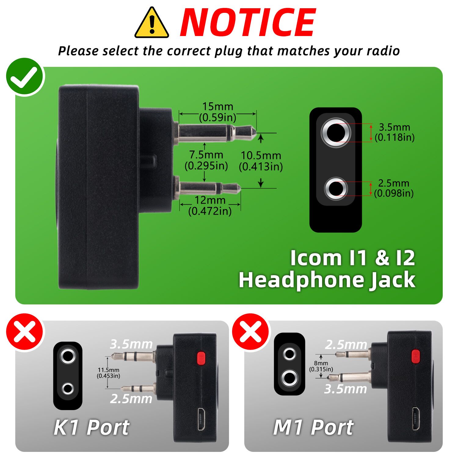 トランシーバー用Bluetoothアダプター（Icom I1およびI2コネクタ対応