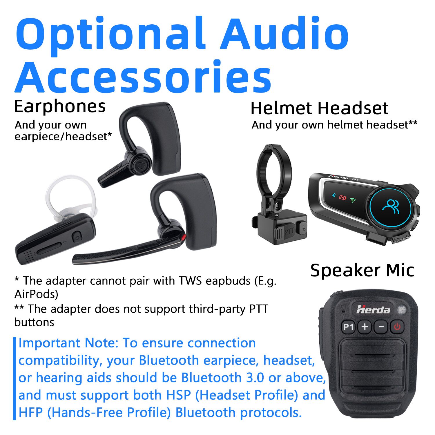 トランシーバー用Bluetoothアダプター（Icom I1およびI2コネクタ対応