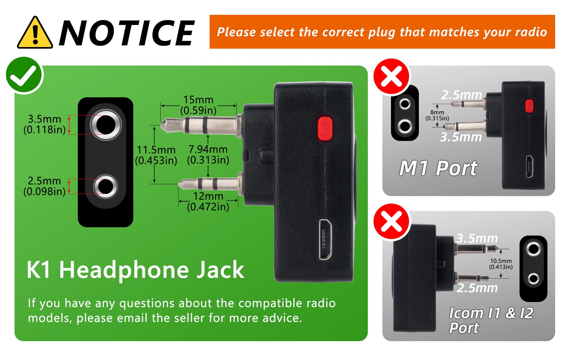 トランシーバー Bluetooth アダプター (Kenwood K1 コネクター