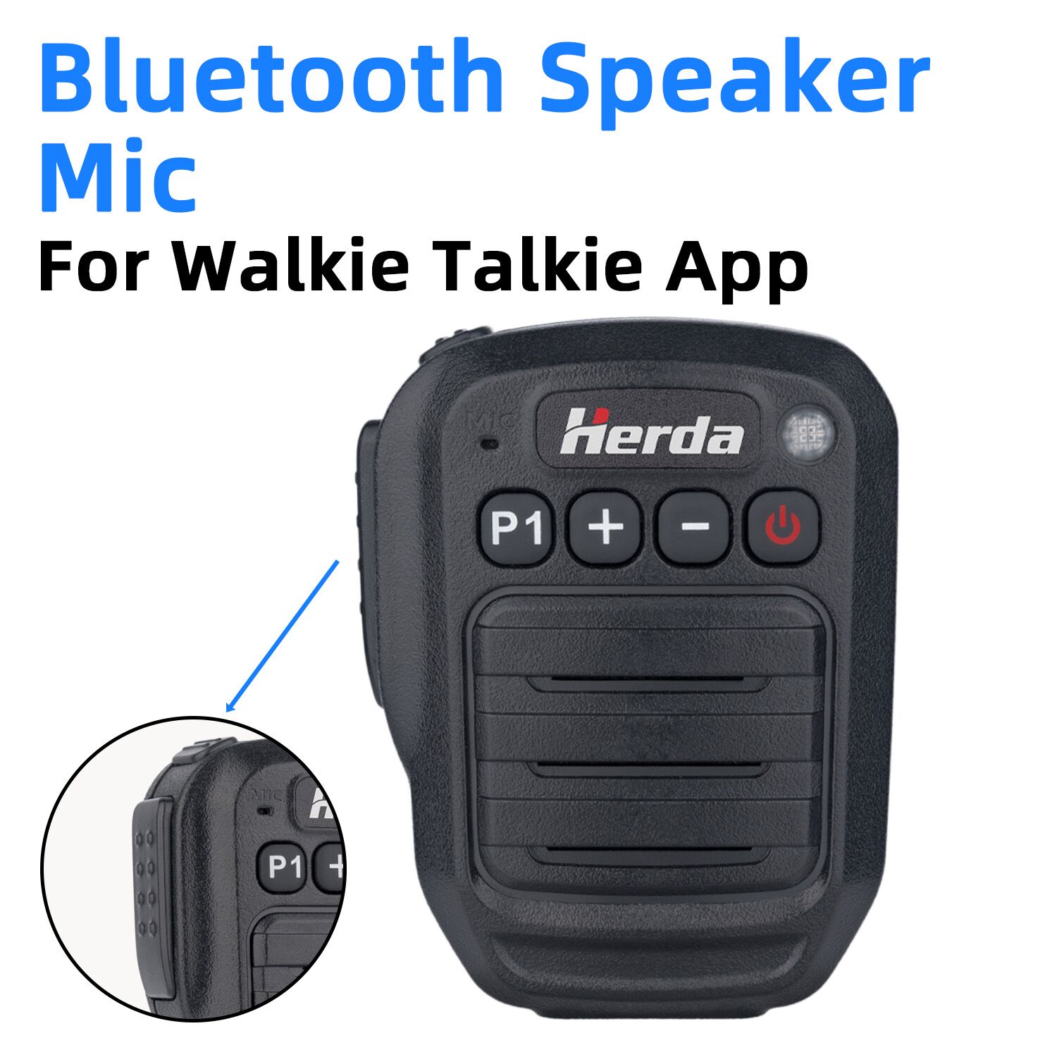 ワイヤレスリモートスピーカーマイク（内蔵） Zello PTT) - Herda Radio